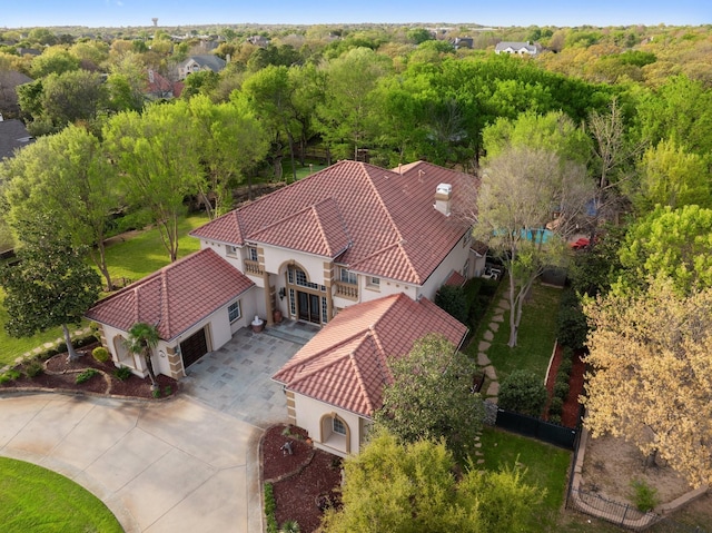 birds eye view of property
