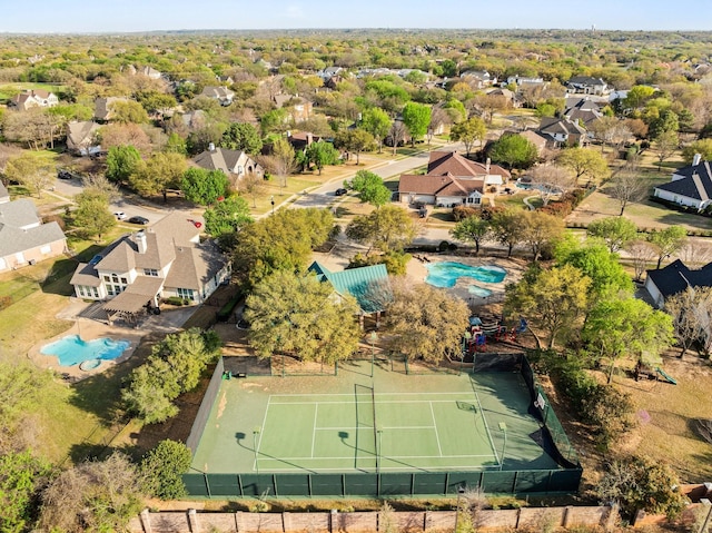 bird's eye view featuring a residential view