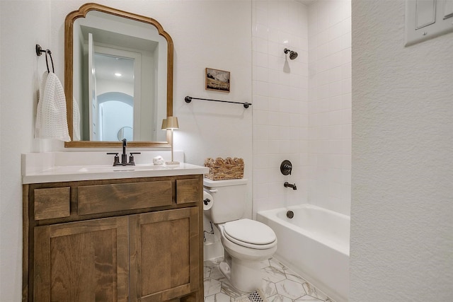 1512 Trailblazer Way, Northlake, TX 76247 - bathroom with toilet, vanity, and shower / bath combination