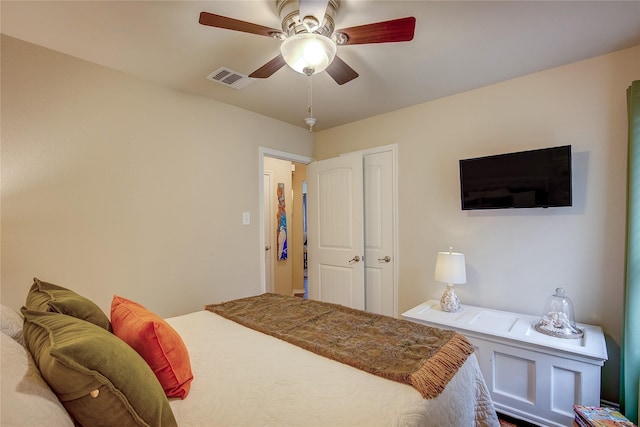 4036 Eagle Dr, Forney, TX 75126 - bedroom featuring ceiling fan and visible vents