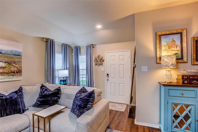 4036 Eagle Dr, Forney, TX 75126 - living room with dark wood-type flooring and baseboards