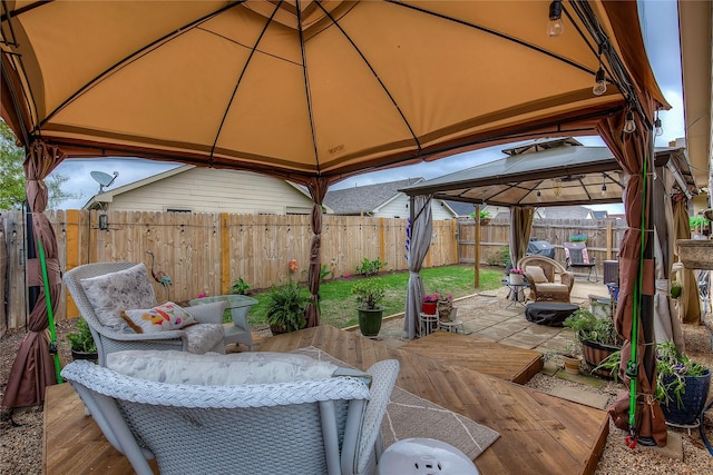 4036 Eagle Dr, Forney, TX 75126 - deck featuring a patio, a fenced backyard, and a gazebo