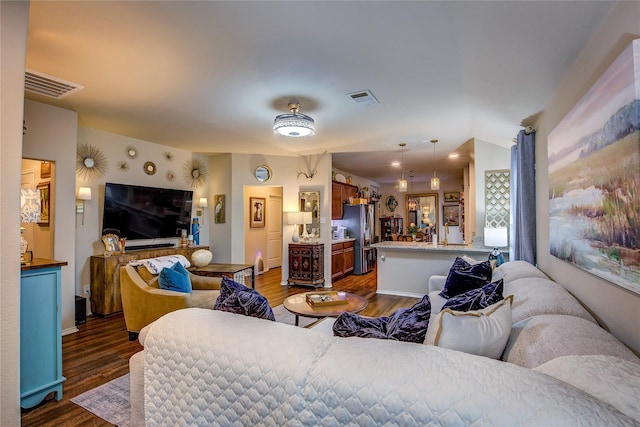 4036 Eagle Dr, Forney, TX 75126 - living area with dark wood-type flooring and visible vents