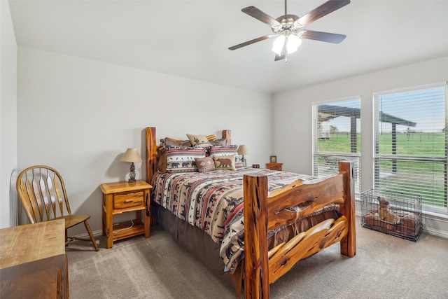 7203 Veal Station Rd, Weatherford, TX 76085 - carpeted bedroom with a ceiling fan