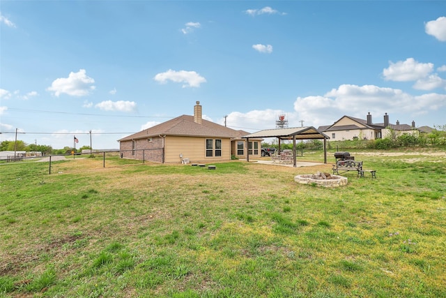 7203 Veal Station Rd, Weatherford, TX 76085 - view of yard with fence and a gazebo