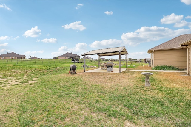 7203 Veal Station Rd, Weatherford, TX 76085 - view of yard with a patio, fence, and a gazebo