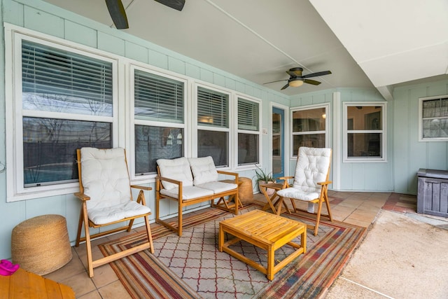 1417 Northridge Dr, Carrollton, TX 75006 - view of patio featuring a ceiling fan