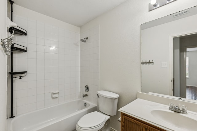 1416 Eagles Nest Trl, Krum, TX 76249 - full bath with toilet, vanity, and shower / bathtub combination