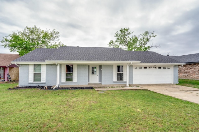 2828 Elk Grove Rd, Carrollton, TX 75007 - ranch-style home with brick siding, a garage, and concrete driveway
