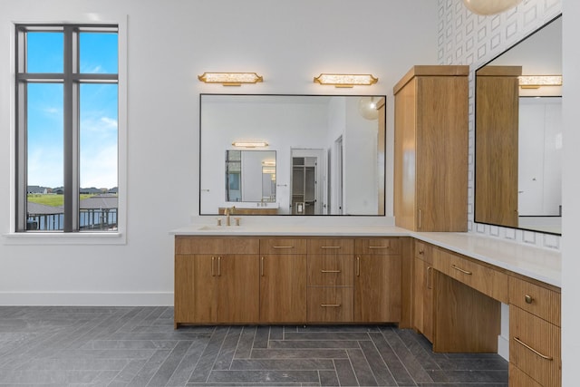 12479 Palmer Dr, Fort Worth, TX 76179 - bathroom featuring baseboards and vanity