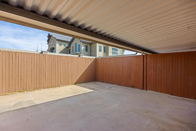 view of patio featuring a fenced backyard