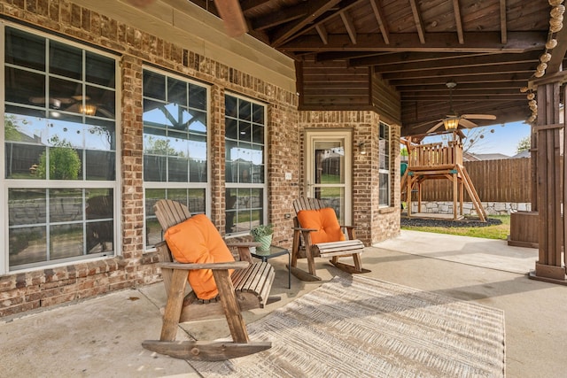 8312 Rancho De La Osa Trl, Mckinney, TX 75070 - view of patio / terrace featuring a playground