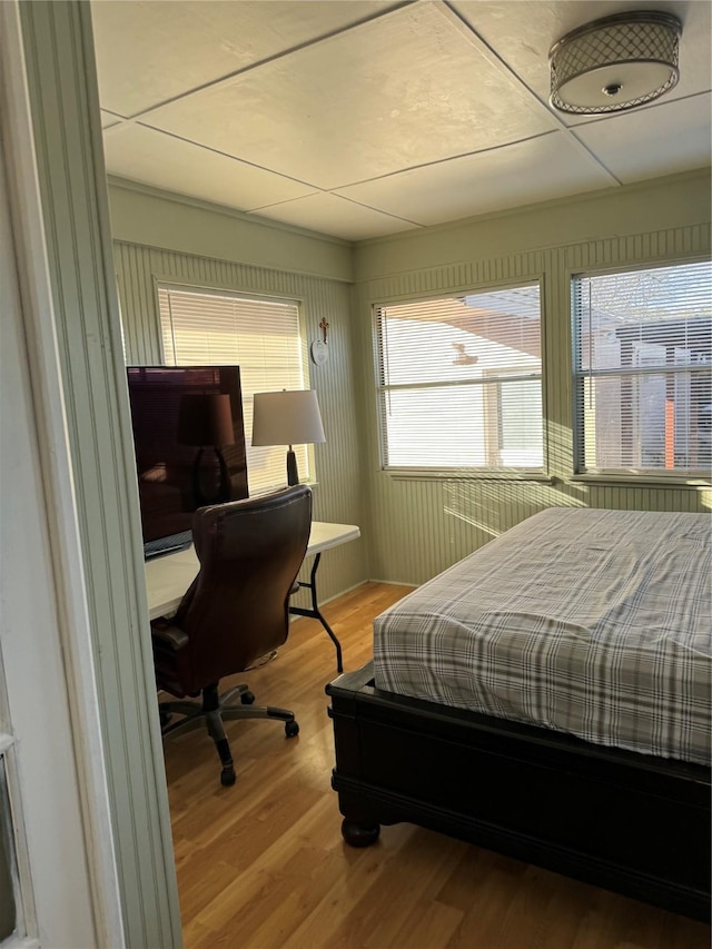 bedroom featuring wood finished floors