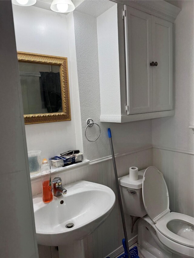 bathroom featuring toilet and a sink