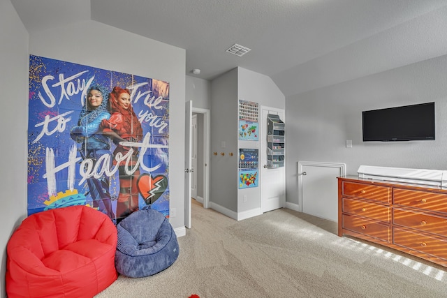 5420 Otter Trl, Fort Worth, TX 76179 - carpeted bedroom with lofted ceiling and baseboards