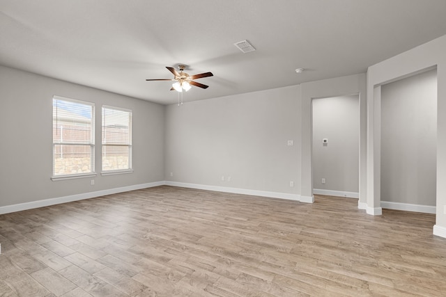 825 Blackhorse Trl, Fort Worth, TX 76247 - unfurnished room featuring a ceiling fan, light wood-style flooring, and baseboards
