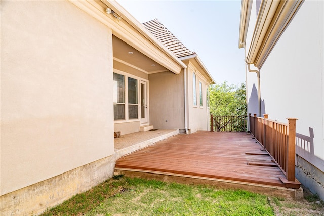 view of wooden deck
