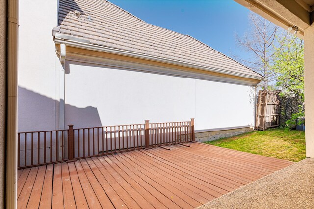 wooden terrace with fence