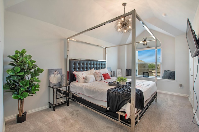 1121 Red Hawk Ln, Forney, TX 75126 - carpeted bedroom featuring vaulted ceiling and baseboards