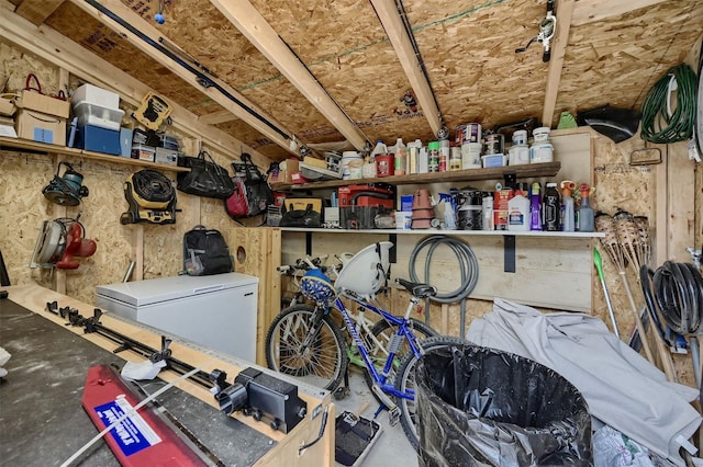 view of storage room