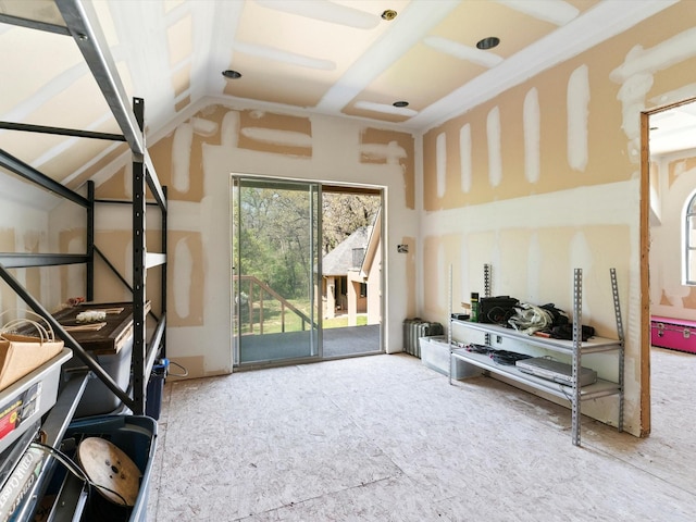 9 Eagle Pt N Unit A, Azle, TX 76020 - workout room with vaulted ceiling