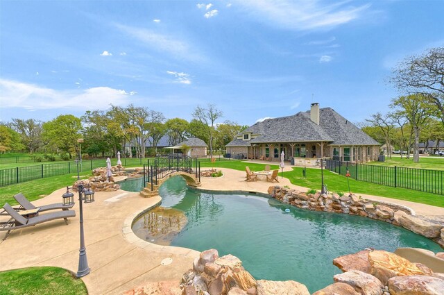7545 Colton Ln, Pilot Point, TX 76258 - view of pool with a patio