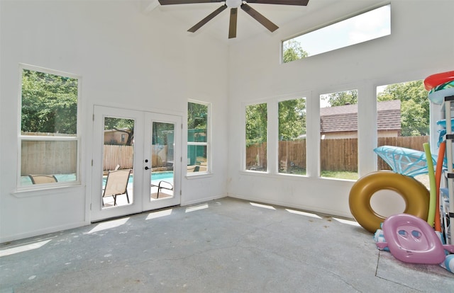 1018 Brookhollow Dr, Irving, TX 75061 - unfurnished sunroom with french doors and healthy amount of natural light