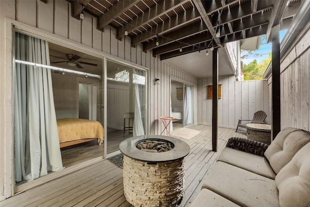 wooden deck with fence
