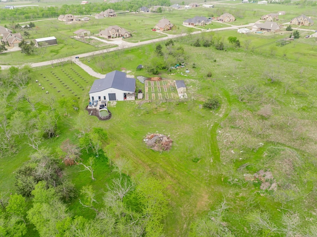 aerial view featuring a rural view
