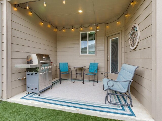view of patio / terrace featuring a grill