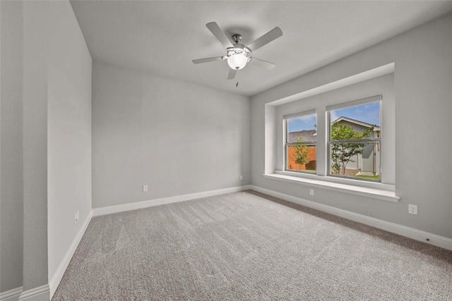 12756 Aspen Springs Ln, Fort Worth, TX 76052 - spare room featuring carpet flooring, baseboards, and ceiling fan
