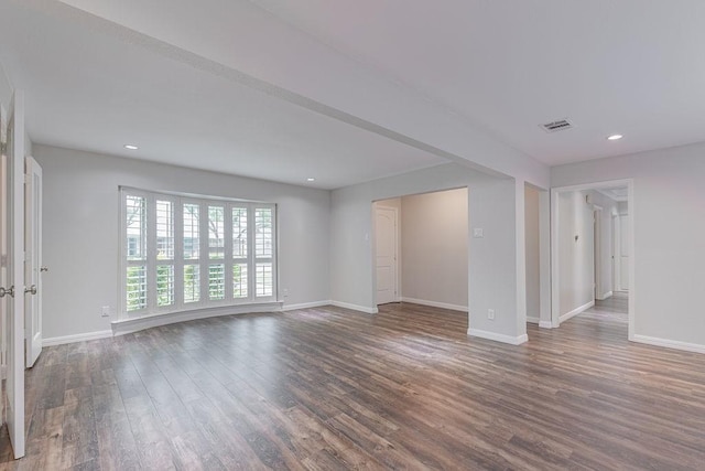 3336 Whitehall Dr, Dallas, TX 75229 - empty room featuring wood finished floors, baseboards, and recessed lighting