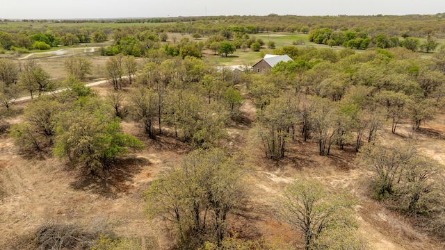 birds eye view of property featuring a rural view