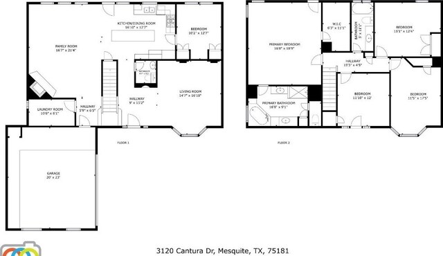 3120 Cantura Dr, Mesquite, TX 75181 - room layout