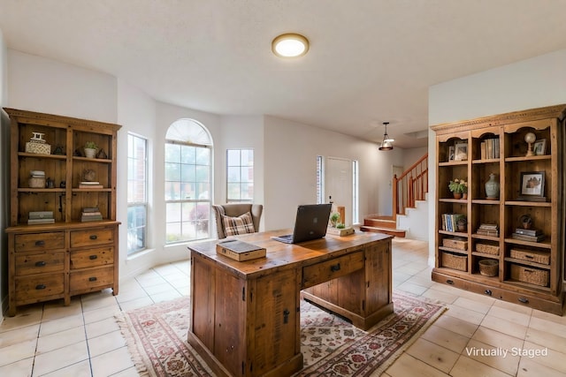 3120 Cantura Dr, Mesquite, TX 75181 - office area featuring light tile patterned flooring