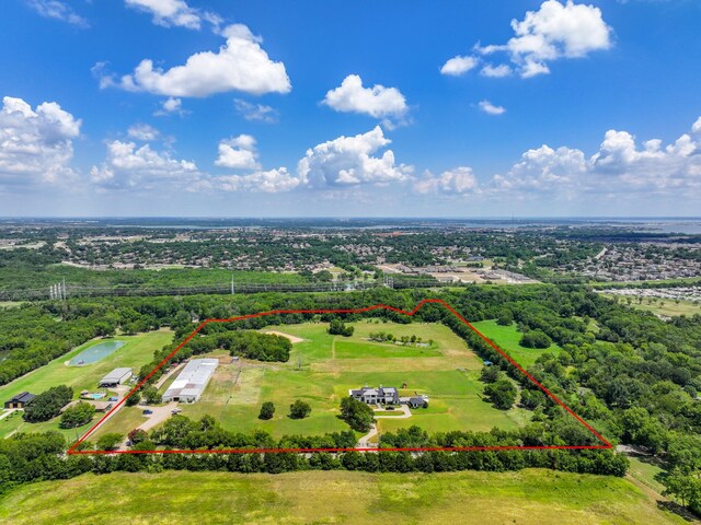 327 Barnes Bridge Rd, Sunnyvale, TX 75182 - bird's eye view with a rural view