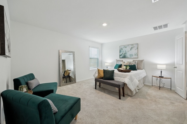 2728 Starwater Dr, Fort Worth, TX 76179 - bedroom with baseboards, visible vents, recessed lighting, and carpet flooring