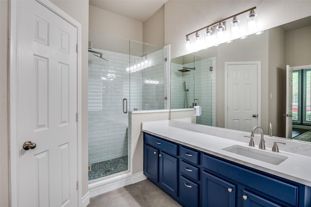 1179 Marquette Dr, Frisco, TX 75033 - full bath featuring tile patterned floors, a stall shower, and vanity