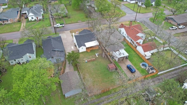 bird's eye view with a residential view