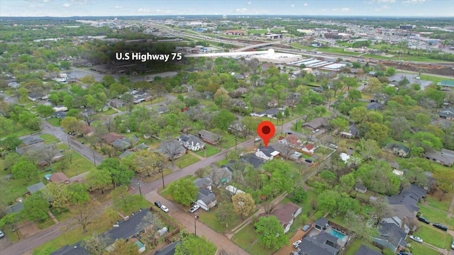 drone / aerial view with a residential view