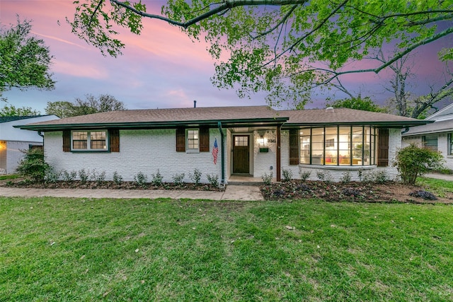 10606 Estate Ln, Dallas, TX 75238 - ranch-style house featuring brick siding and a yard