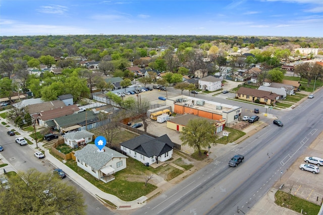 aerial view with a residential view