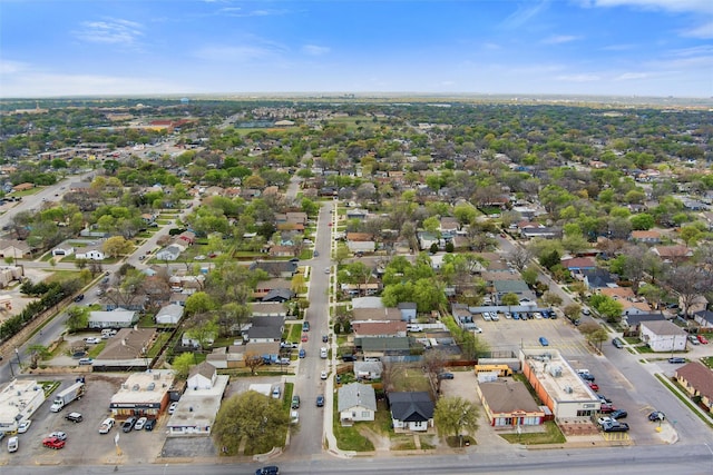 aerial view with a residential view
