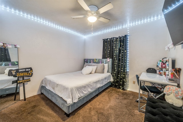 5212 Knox Dr, The Colony, TX 75056 - carpeted bedroom with baseboards and a ceiling fan