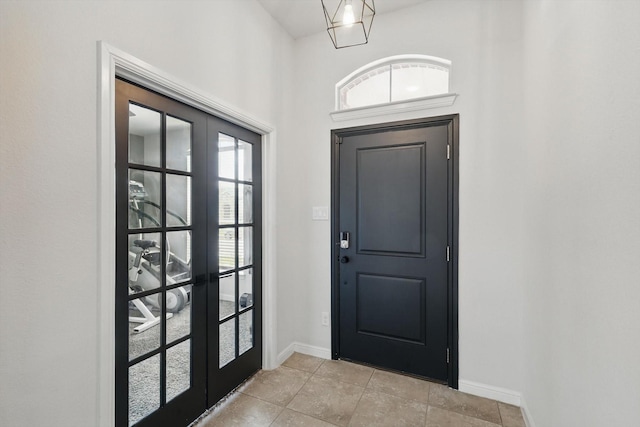 9100 Pearfield Rd, Fort Worth, TX 76179 - entrance foyer with french doors and baseboards