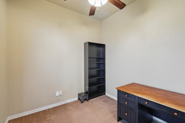 1240 Park Xing, Grand Prairie, TX 75104 - unfurnished office featuring light colored carpet, a ceiling fan, and baseboards