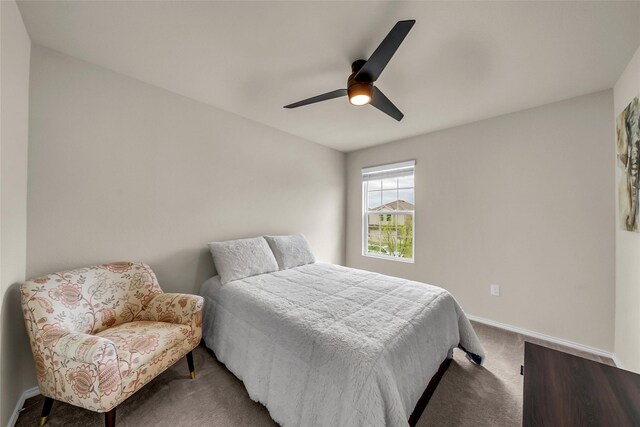 1718 Ackerly Dr, Forney, TX 75126 - bedroom featuring carpet, baseboards, and a ceiling fan