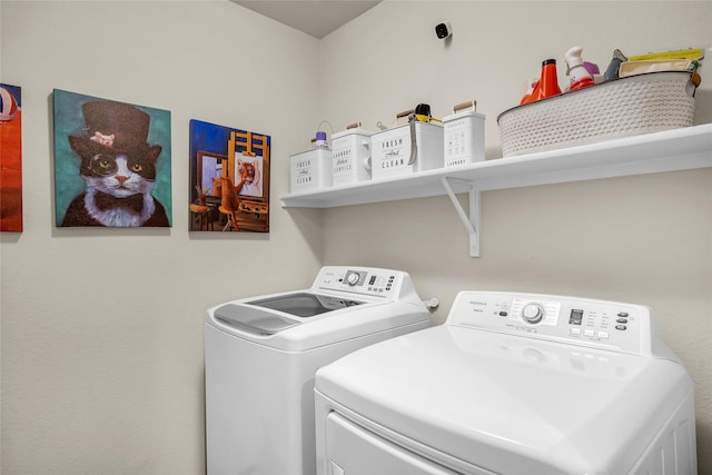 1718 Ackerly Dr, Forney, TX 75126 - laundry room with washing machine and dryer