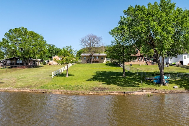 water view with fence
