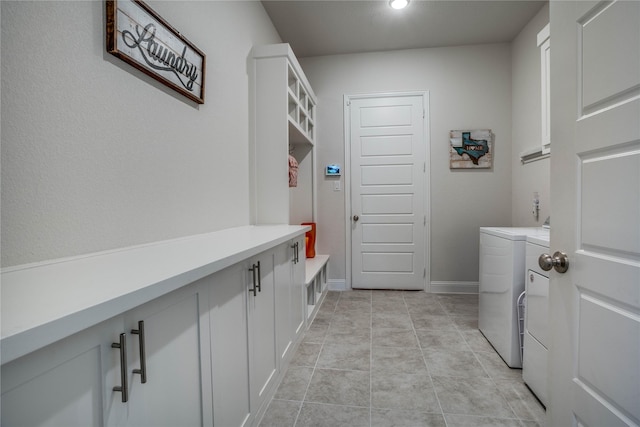1645 Lilac Ln, Celina, TX 75009 - washroom featuring washer and dryer, recessed lighting, cabinet space, and baseboards